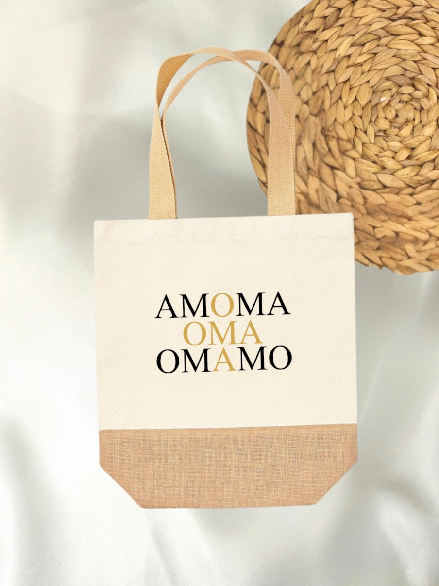 OMA Tasche – Stilvoll & Praktisch: Dein perfekter Allrounder aus Baumwolle und Jute
