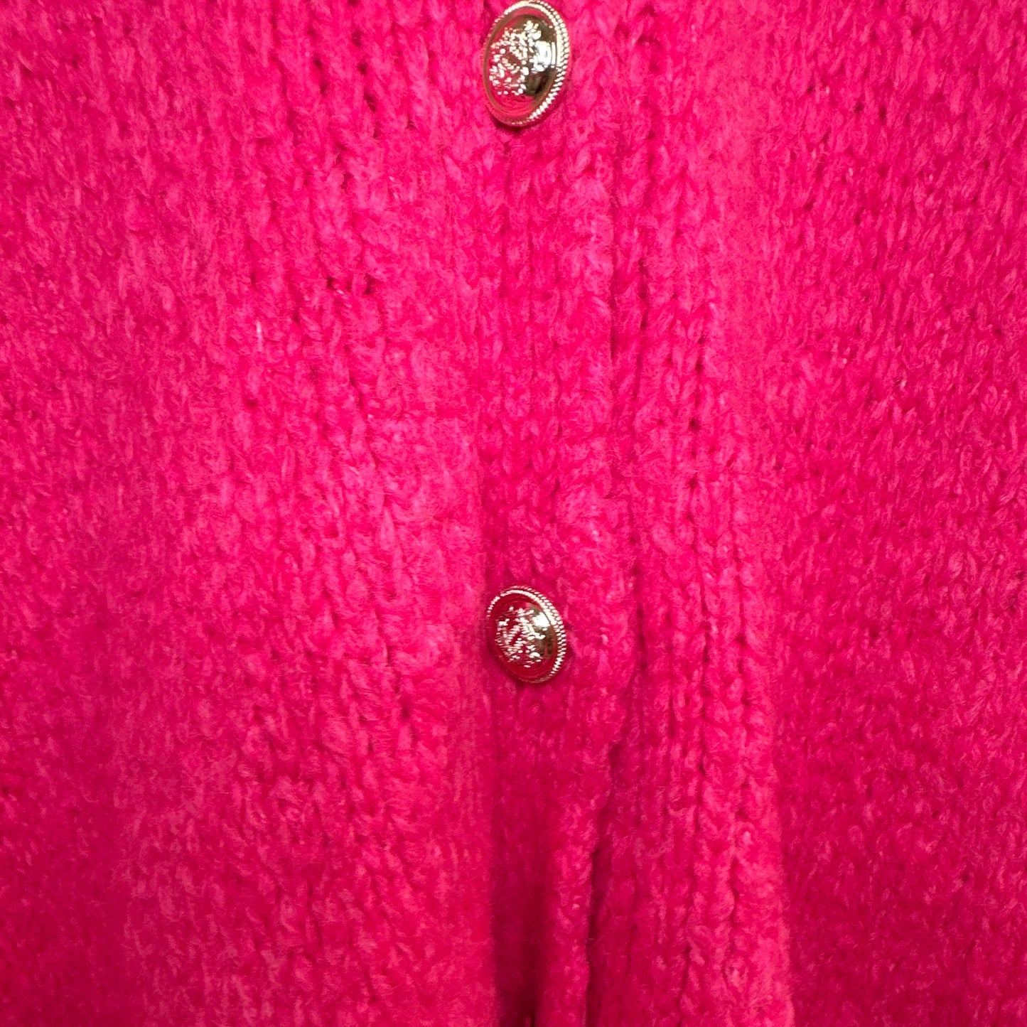 Knallrosa Oversized Cardigan Damen – Kuschelige Strickjacke