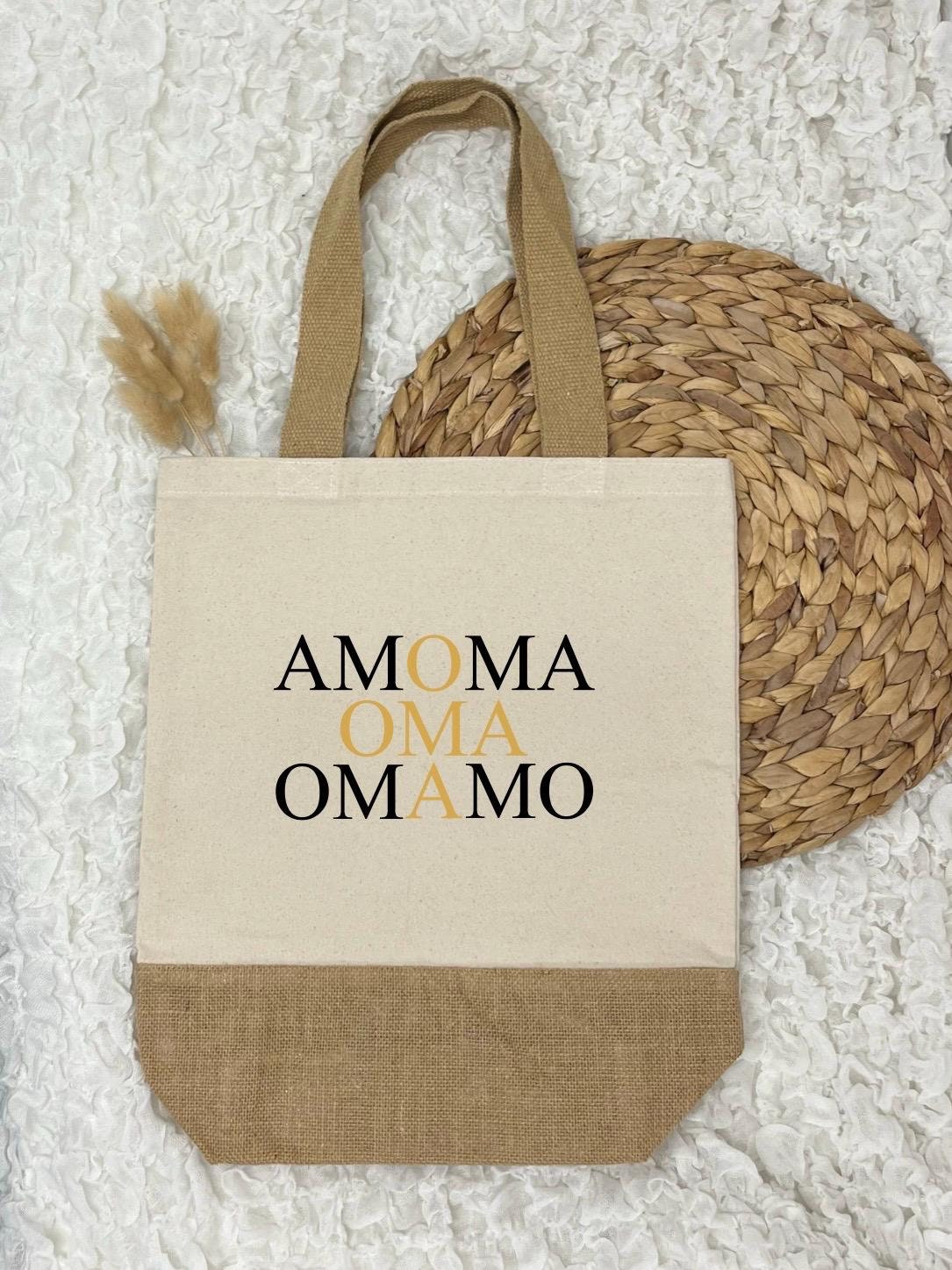 Jutetasche Oma + - Einkaufstasche - Geschenk - Muttertagsgeschenk - Tasche Oma