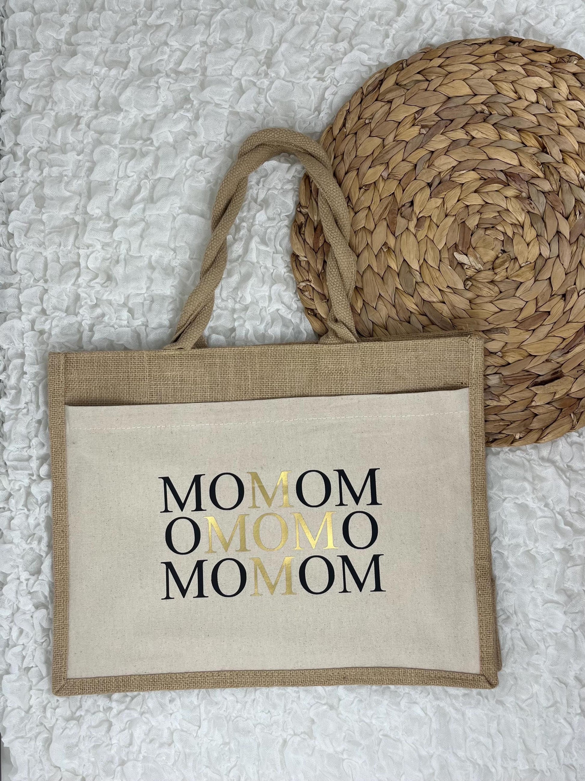 Einkaufstasche MOM+ - Mama Geschenk - Muttertag - Geschenk Muttertag - Valentinstag L