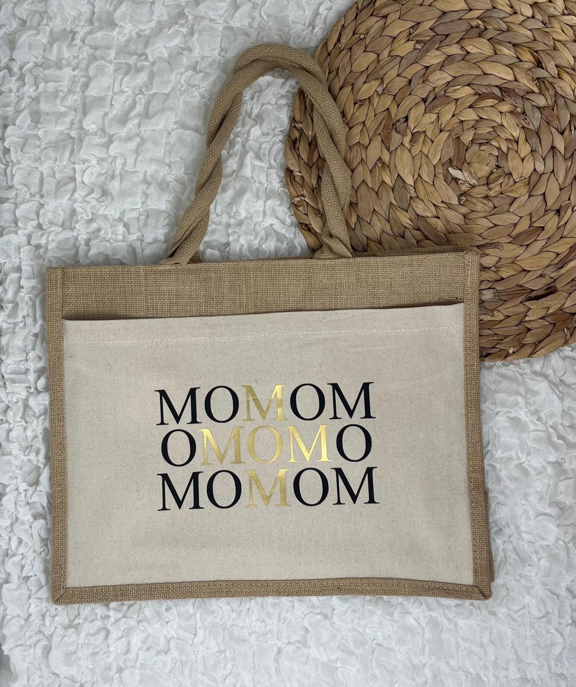 Einkaufstasche MOM+ - Mama Geschenk - Muttertag - Geschenk Muttertag - Valentinstag L