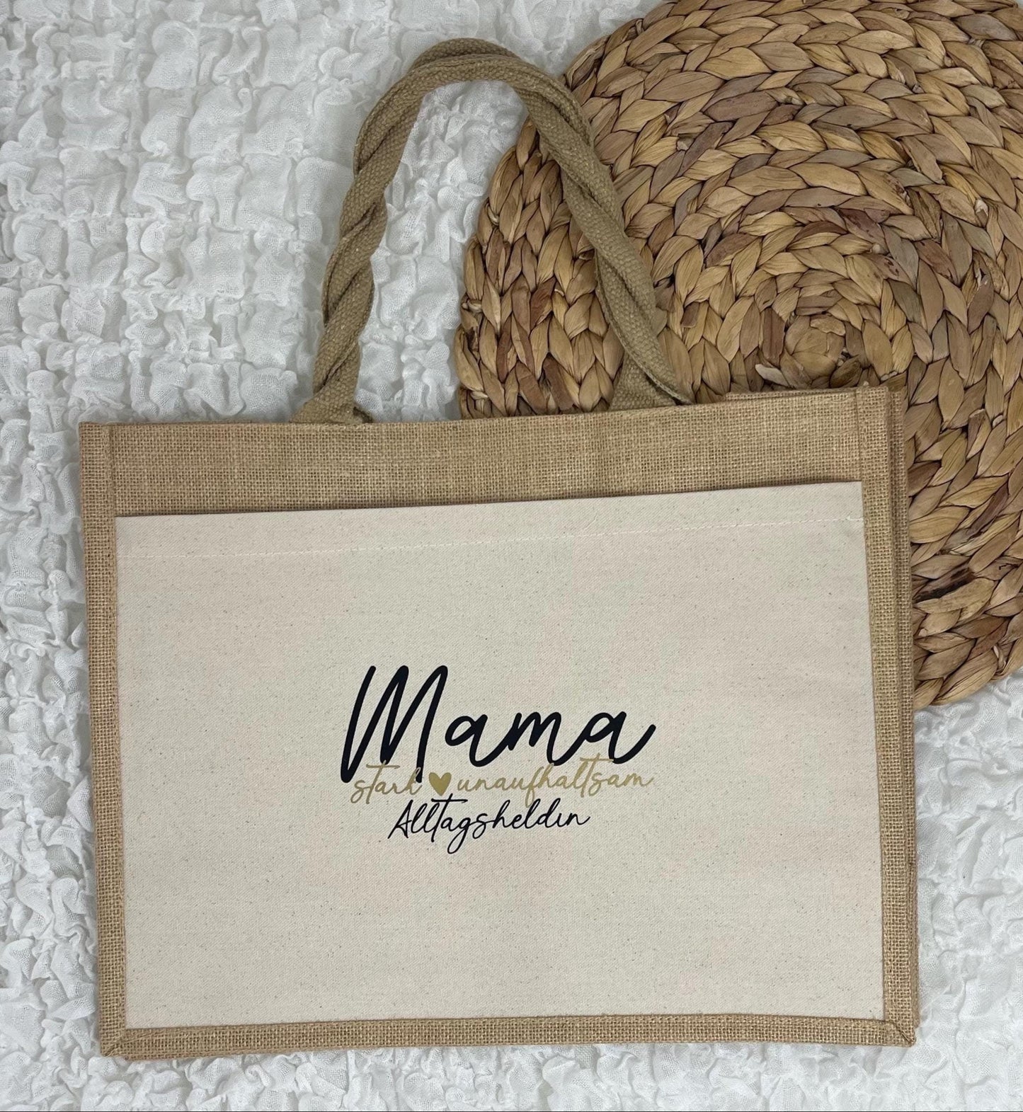 Einkaufstasche Jutetasche Mama - Alltagsheldin - Muttertag - Tasche