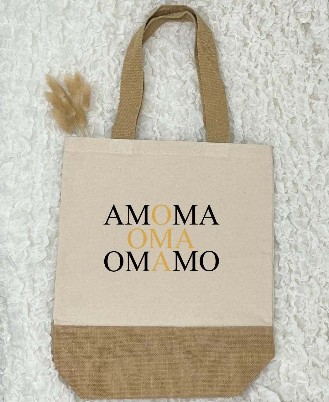 Jutetasche Oma + - Einkaufstasche - Geschenk - Muttertagsgeschenk - Tasche Oma