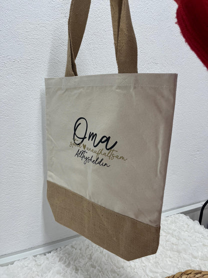 Einkaufstasche Jutetasche Mama - Alltagsheldin - Muttertag - Tasche