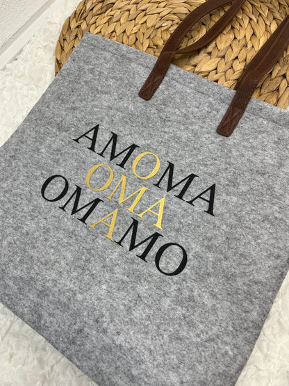 Oma Tasche aus Filz - perfektes Geschenk - Muttertag Oma -