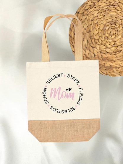 Geschenkidee Muttertag Geschenk Mama Jutetasche personalisiert Geschenk Tasche Geschenkidee Mutter Tragetasche Geschenk einzigartig