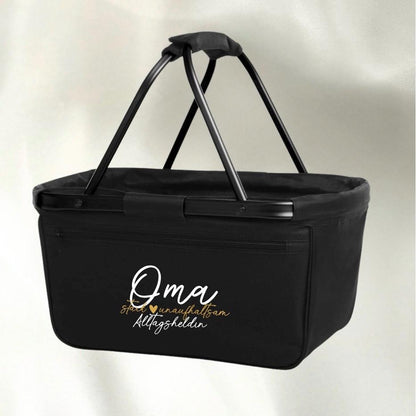 Personalisierter Einkaufskorb für Oma Mama Tante Opa Mom oder eine Freundin + Option mit Einleger zum Schutz