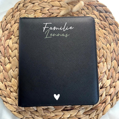 Familienorganizer für U-Hefte Impfpässe personalisierte Dokumentenmappe Familie personalisierter Organizer Untersuchungsheft Impfpass