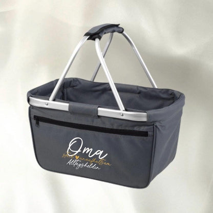 Personalisierter Einkaufskorb für Oma Mama Tante Opa Mom oder eine Freundin + Option mit Einleger zum Schutz