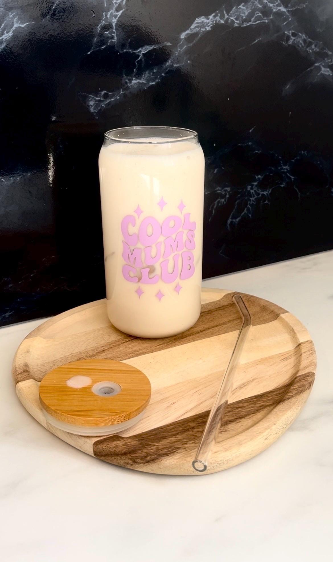 Tumbler Accessoires Tumbler Personalisiert Mum Tumbler Mama Glas Geschenk Glas 20oz Trinkglas mit Strohhalm Geschenk für Sie Bambusdeckel