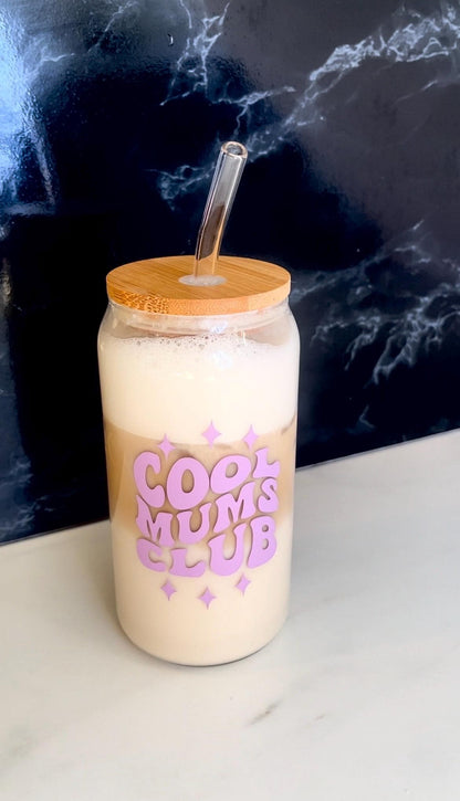 Tumbler Accessoires Tumbler Personalisiert Mum Tumbler Mama Glas Geschenk Glas 20oz Trinkglas mit Strohhalm Geschenk für Sie Bambusdeckel