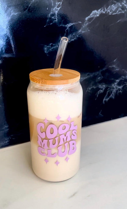 Tumbler Accessoires Tumbler Personalisiert Mum Tumbler Mama Glas Geschenk Glas 20oz Trinkglas mit Strohhalm Geschenk für Sie Bambusdeckel