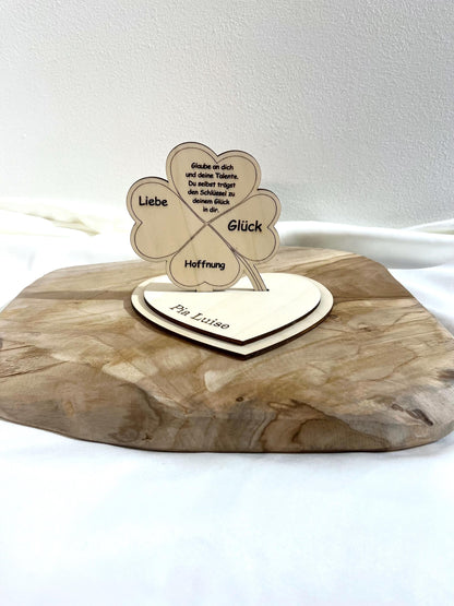 Personalisierbares Muttertagsgeschenk Herz mit Engelsflügeln Holzdeko mit Spruch Geschenk für Mama handgefertigt Liebevoll Mama