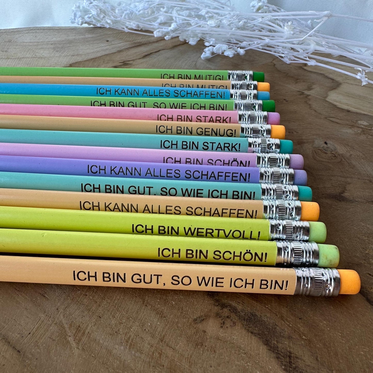 Affirmationsbleistift Kinder Einschulung Einschulungsgeschenk Geschenk Lehrerin Abschluss Kindergarten Mutmacher für Kinder Affirmationen
