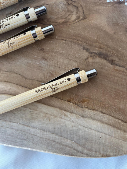 Kugelschreiber personalisiert für sie Geschenk für Erzieher Geschenk für Lehrer Geschenk personalisiert Dankeschön Lehrer mit Herz Erzieher