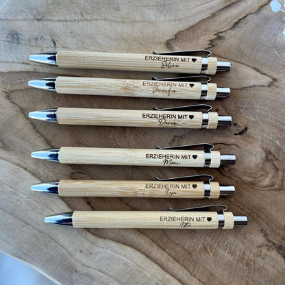 Kugelschreiber personalisiert für sie Geschenk für Erzieher Geschenk für Lehrer Geschenk personalisiert Dankeschön Lehrer mit Herz Erzieher