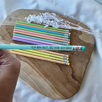 Affirmationsbleistift Kinder Einschulung Einschulungsgeschenk Geschenk Lehrerin Abschluss Kindergarten Mutmacher für Kinder Affirmationen