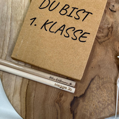 Einschulungsgeschenk Geschenk Einschulung Mädchen Geschenk Einschulung Junge Einschulung Geschenkverpackung Jute Personalisierte Buntstifte