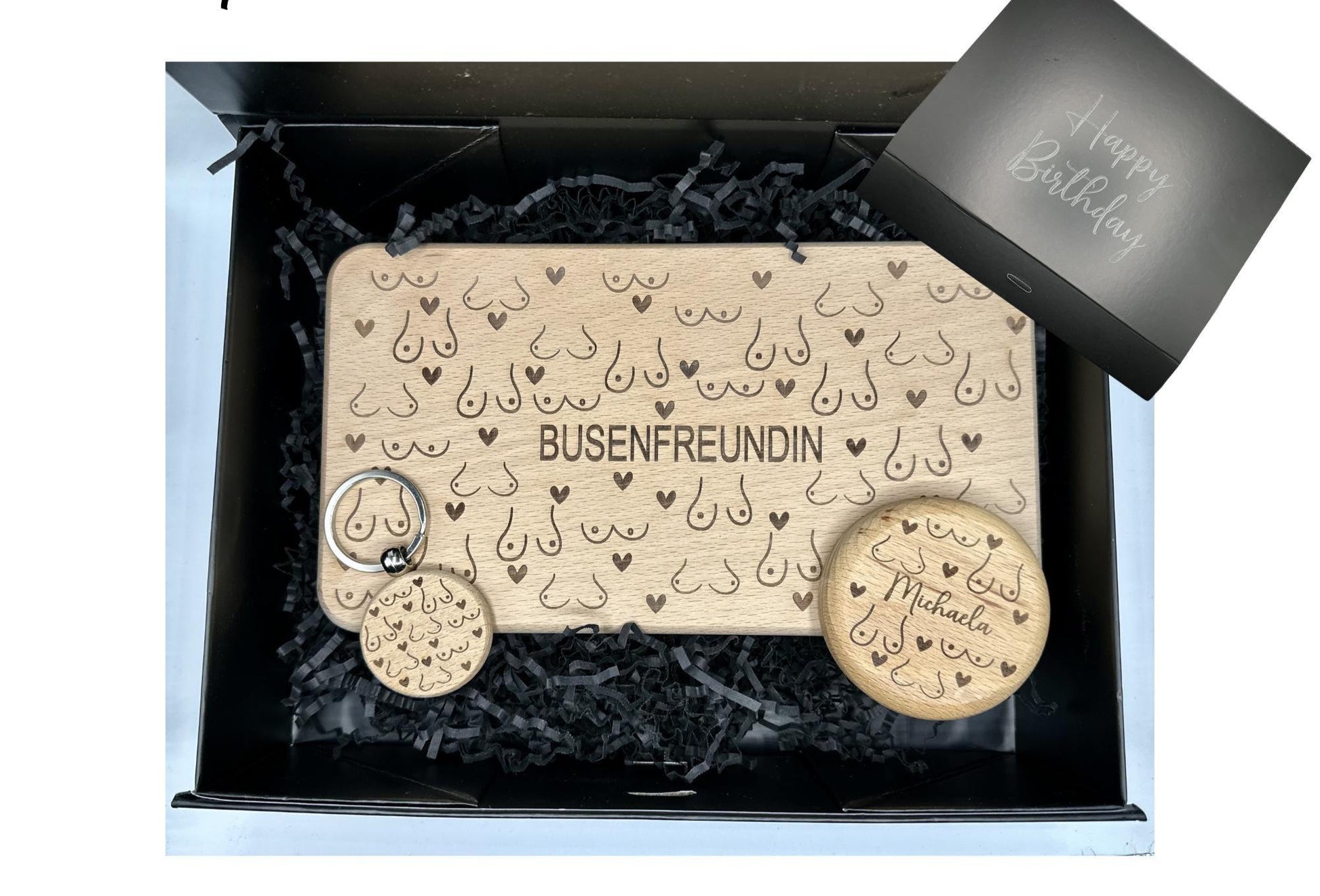 Busenfreundin Geschenk – Kühlschrankmagnet mit Flaschenöffner personalisiert – Lustiges JGA Geschenk für Frauen