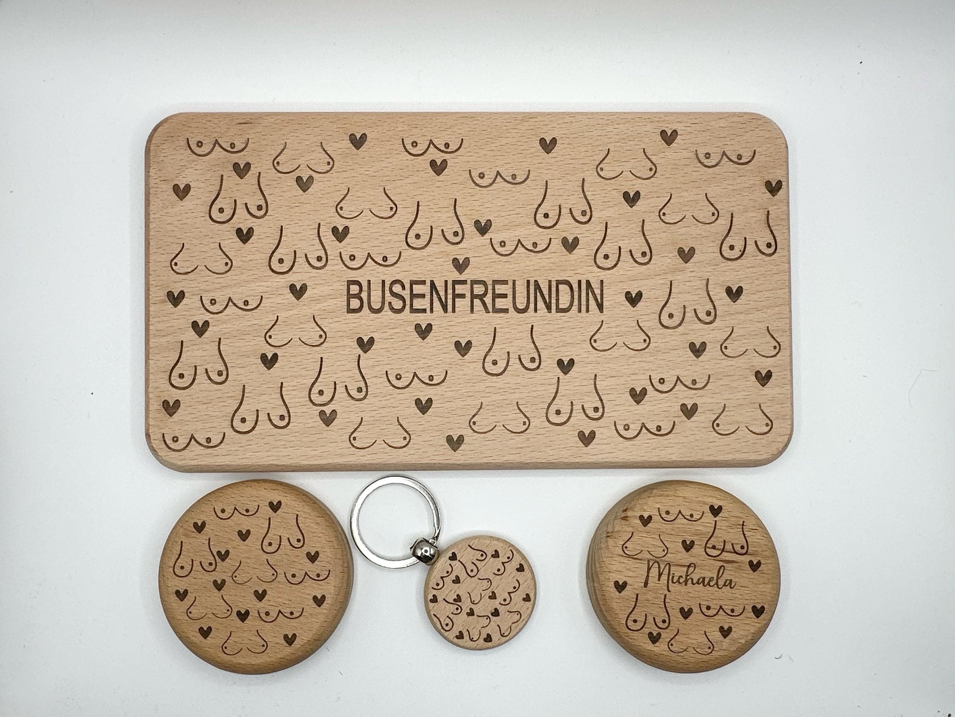 Busenfreundin Geschenk – Kühlschrankmagnet mit Flaschenöffner personalisiert – Lustiges JGA Geschenk für Frauen