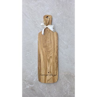 Großes Servierbrett aus Eiche 75cm Handgemachtes Schneidebrett Charcuterie Board Antipasti Brett Holz Servierbrett Geschenk Küche mit Gravur
