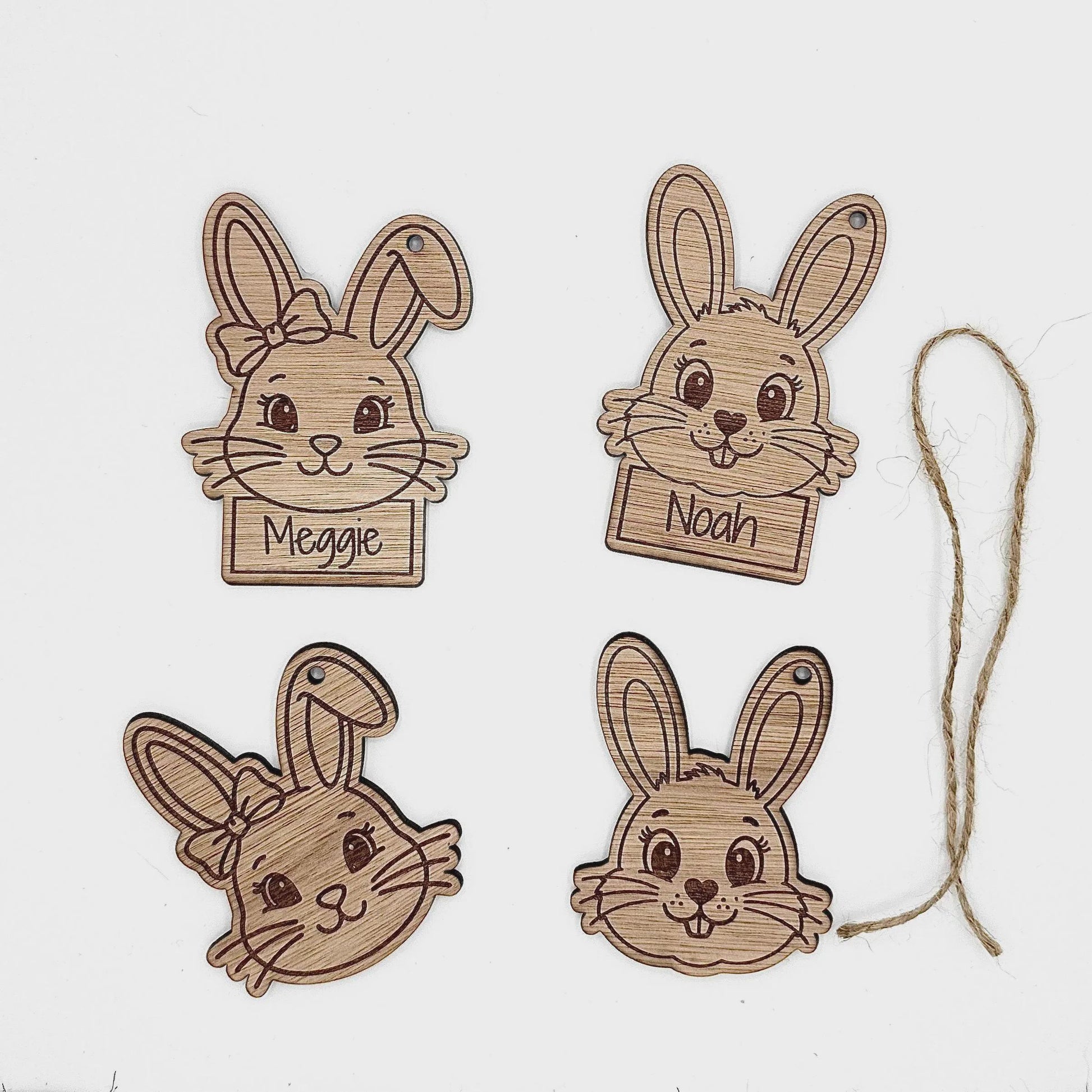 Ostertüte personalisiert mit Holz Anhänger & Lindt Hase – Cellophantütchen Ostern, Osterdekoration, Ostergeschenk Kinder