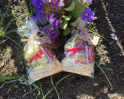 Ostertüte personalisiert mit Holz Anhänger & Lindt Hase – Cellophantütchen Ostern, Osterdekoration, Ostergeschenk Kinder
