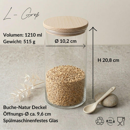 Personalisiertes Geldgeschenk Glas zur Firmung | Wunscherfüller mit Holzdeckel | Modernes Geschenk für Mädchen & Jungen Patenkind Erinnerung