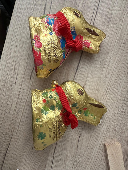 Osterkorb personalisiert mit Holz Anhänger & Lindt Hase 100g Osternest personalisiert Holz, Osterkorbhalter, Ostergeschenk Kinder Osterdeko