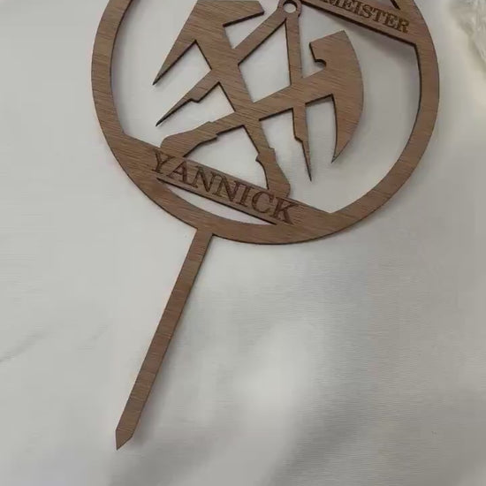 Cake Topper Dachdeckermeister Individuell auf Wunsch personalisierter Cake Topper