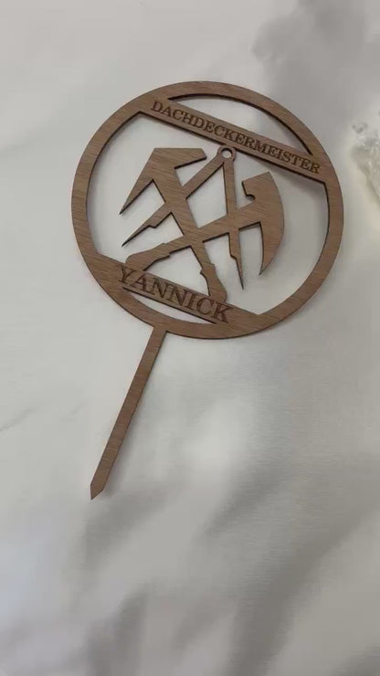 Cake Topper Dachdeckermeister Individuell auf Wunsch personalisierter Cake Topper