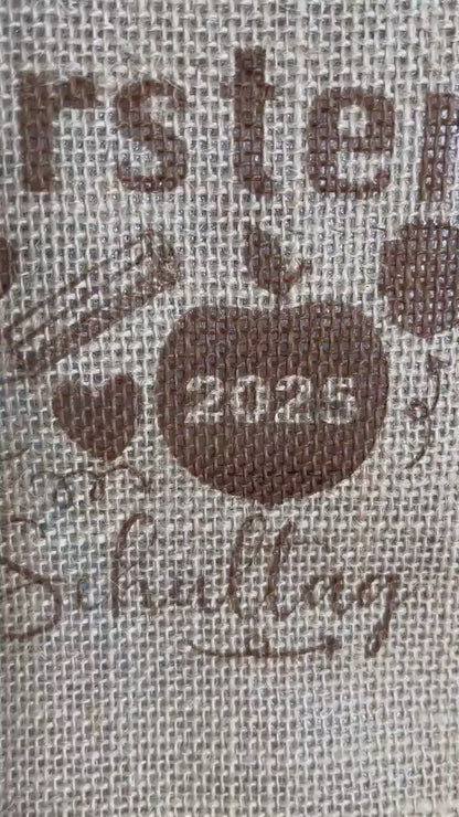 Einschulungsgeschenk Geschenk Einschulung Mädchen Geschenk Einschulung Junge Einschulung Geschenkverpackung Jute Personalisierte Buntstifte