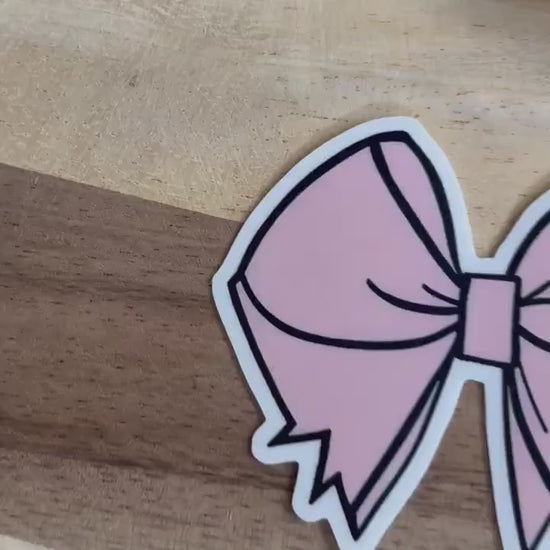 Schleife Sticker - Snow Sticker - Rosa  - Ballon - Hund - Aufkleber - Laptopsticker - Flaschensticker