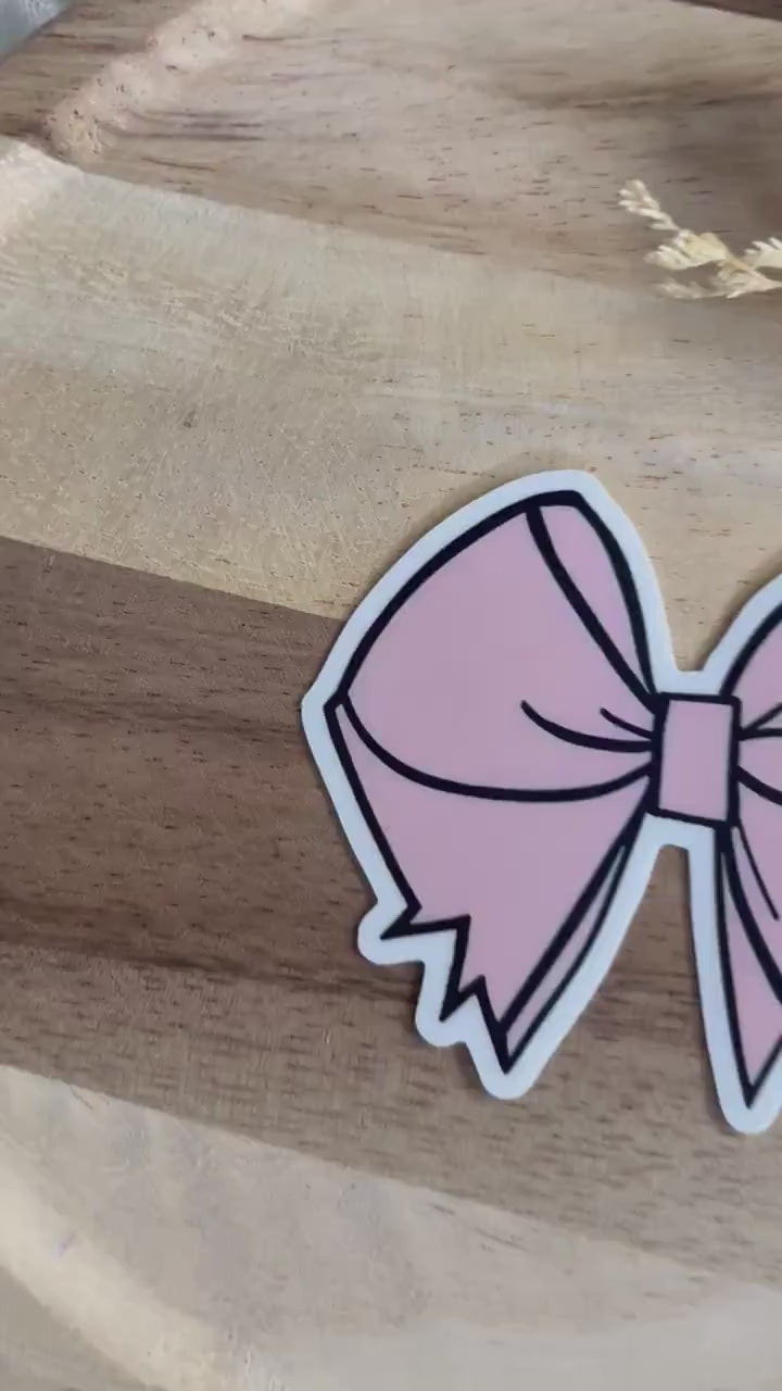 Schleife Sticker - Snow Sticker - Rosa  - Ballon - Hund - Aufkleber - Laptopsticker - Flaschensticker
