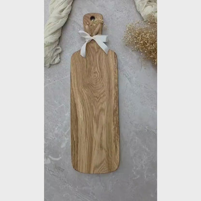 Großes Servierbrett aus Eiche 75cm Handgemachtes Schneidebrett Charcuterie Board Antipasti Brett Holz Servierbrett Geschenk Küche mit Gravur