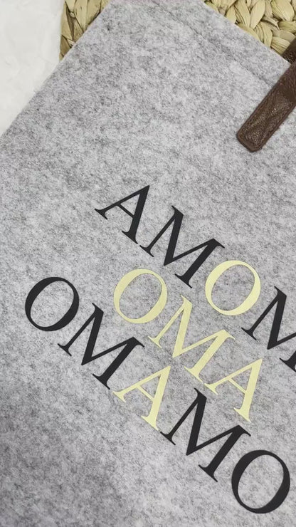 Oma Tasche aus Filz - perfektes Geschenk - Muttertag Oma -